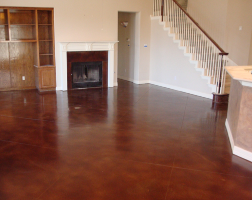 Living Room Stained Floor Plano TX