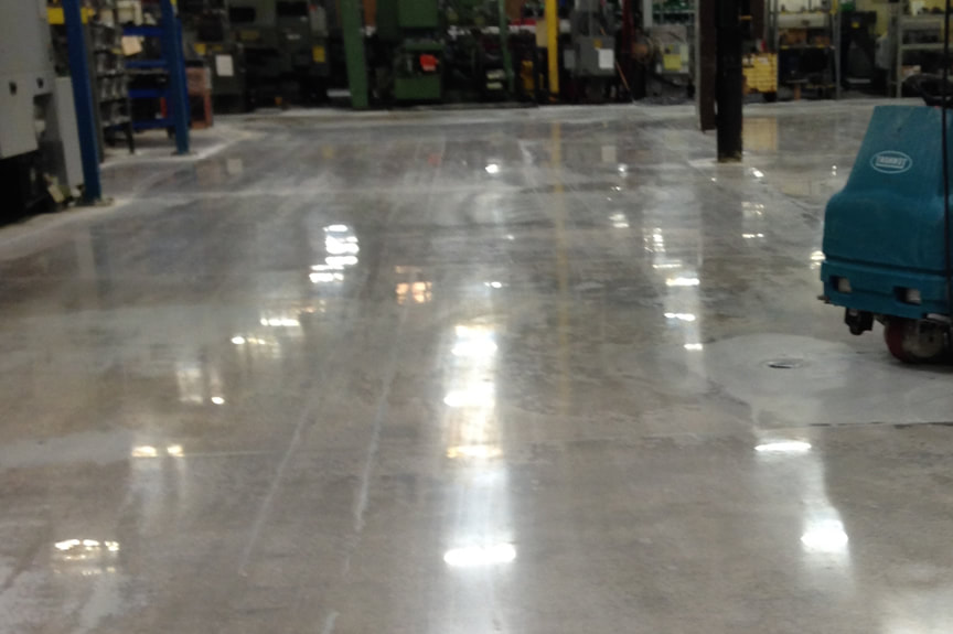 Warehouse polished concrete floors Dallas Texas